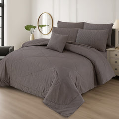 7 Pcs Comforter Set King Size Design KCC 00414
