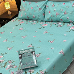 3PCS KING COTTON BED SHEET B-833