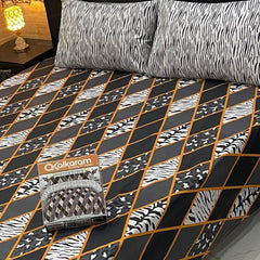 3PCS KING COTTON BED SHEET B-841