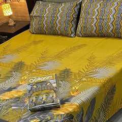 3PCS KING COTTON BED SHEET B-848