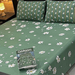3PCS KING COTTON BED SHEET B-851