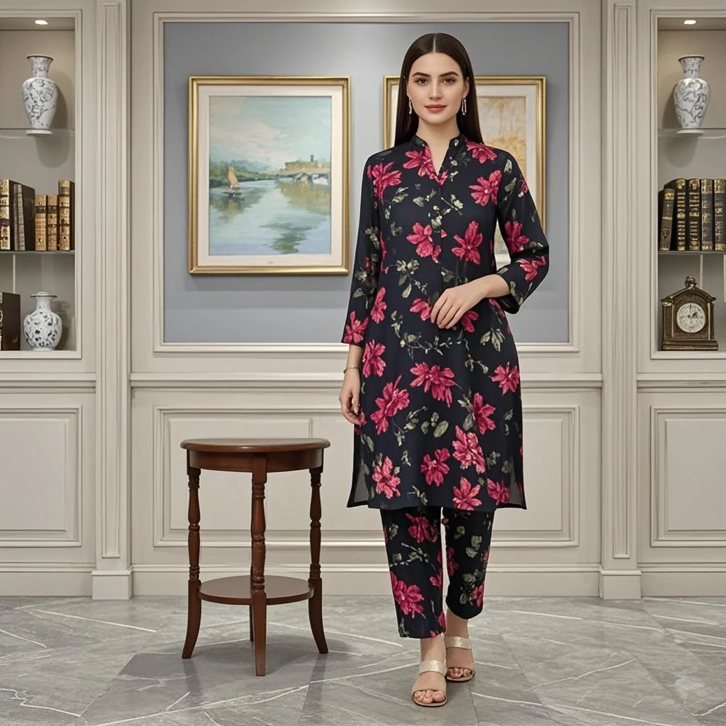 2 Piece  Lawn Digital Print Suit Design LS191