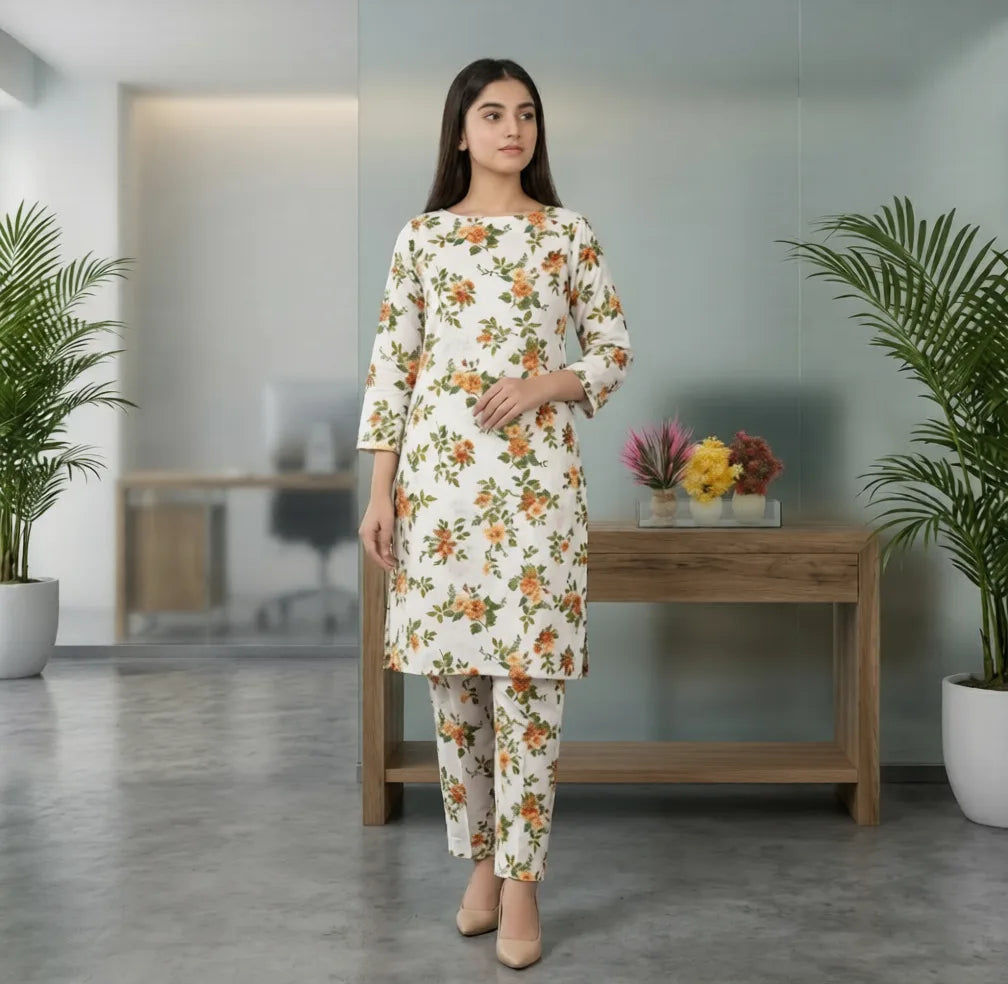 2 Piece  Lawn Digital Print Suit Design LS205