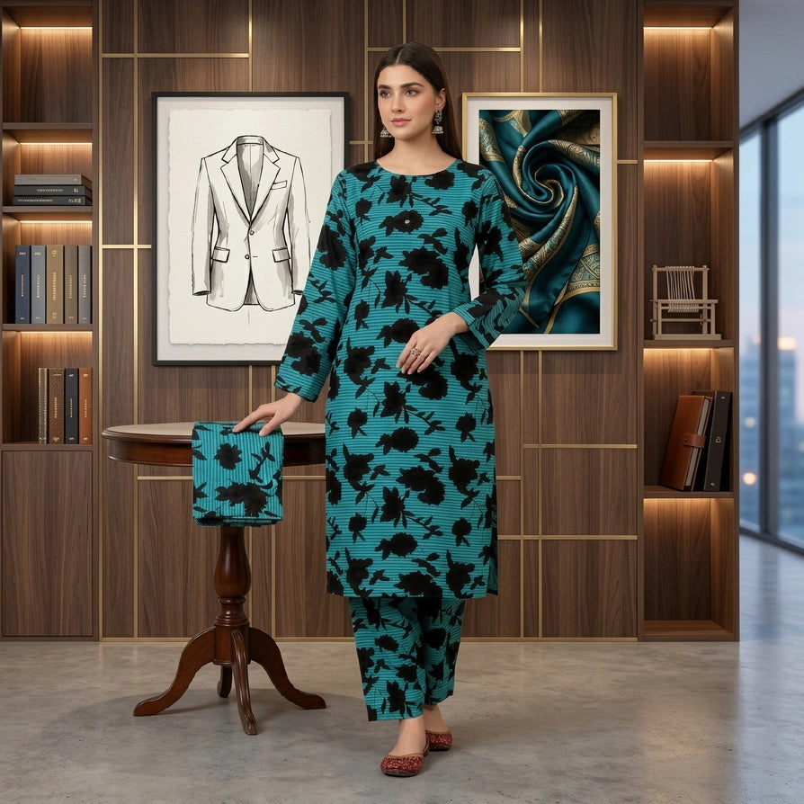 2 Piece  Lawn Digital Print Suit Design LS196