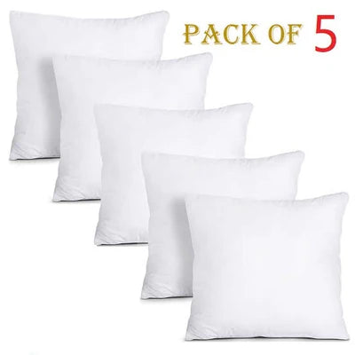 Pack of 5 White Filled Cushions FC 1