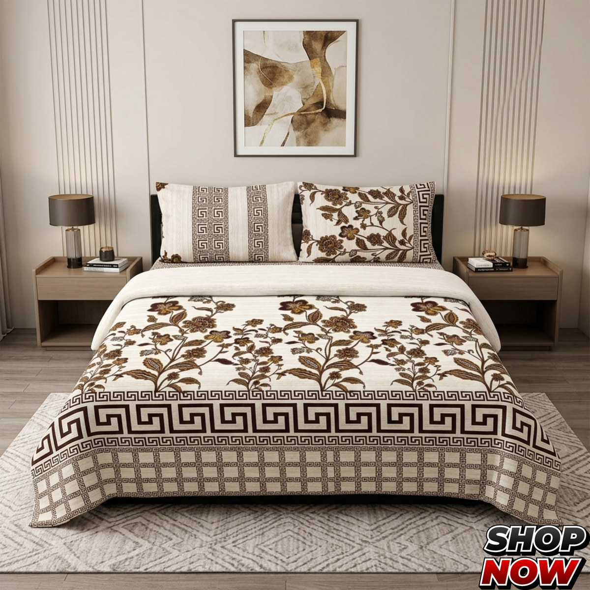 Cotton Satin King Size Bed Sheet STN 032