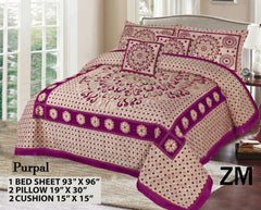 Velvet jacquard Bedsheet —5 Pcs Set— VJD 067