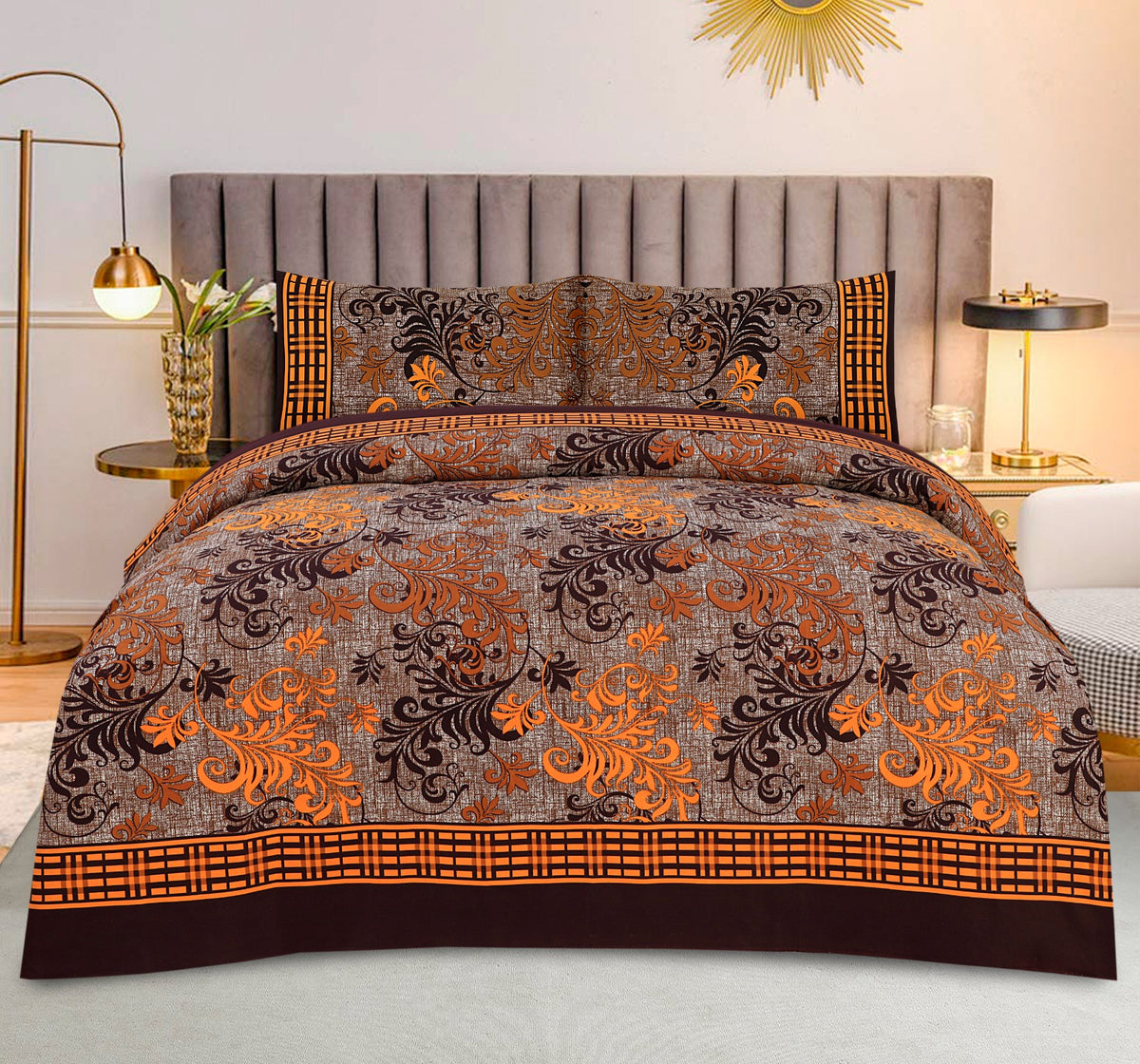 Cotton Satin King Size Bed Sheet STN 035