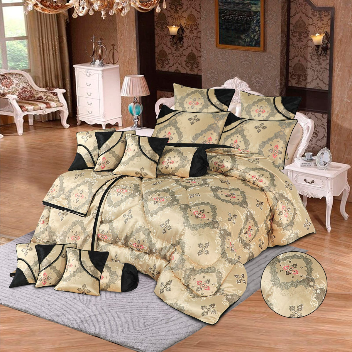 Luxury Filled Razai 14 PCS Bridal Set SHS-662