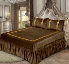 3 Pcs velvet Bedsheet Set VFR 07