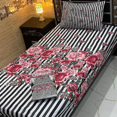4 Pcs Single Pair Bedsheets (2x single bed sheets) 8876