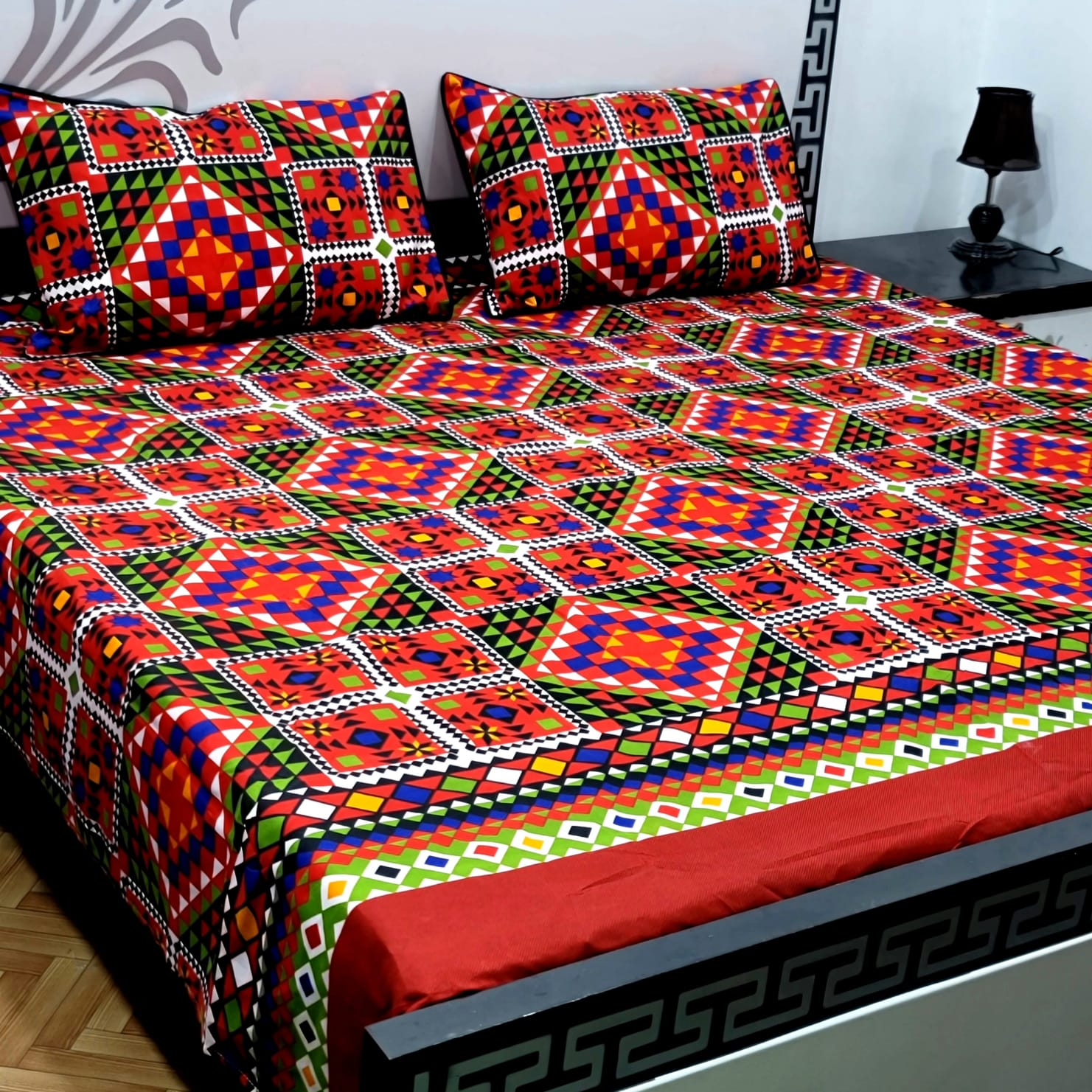 Cotton Satin King Size Bed Sheet STN 017