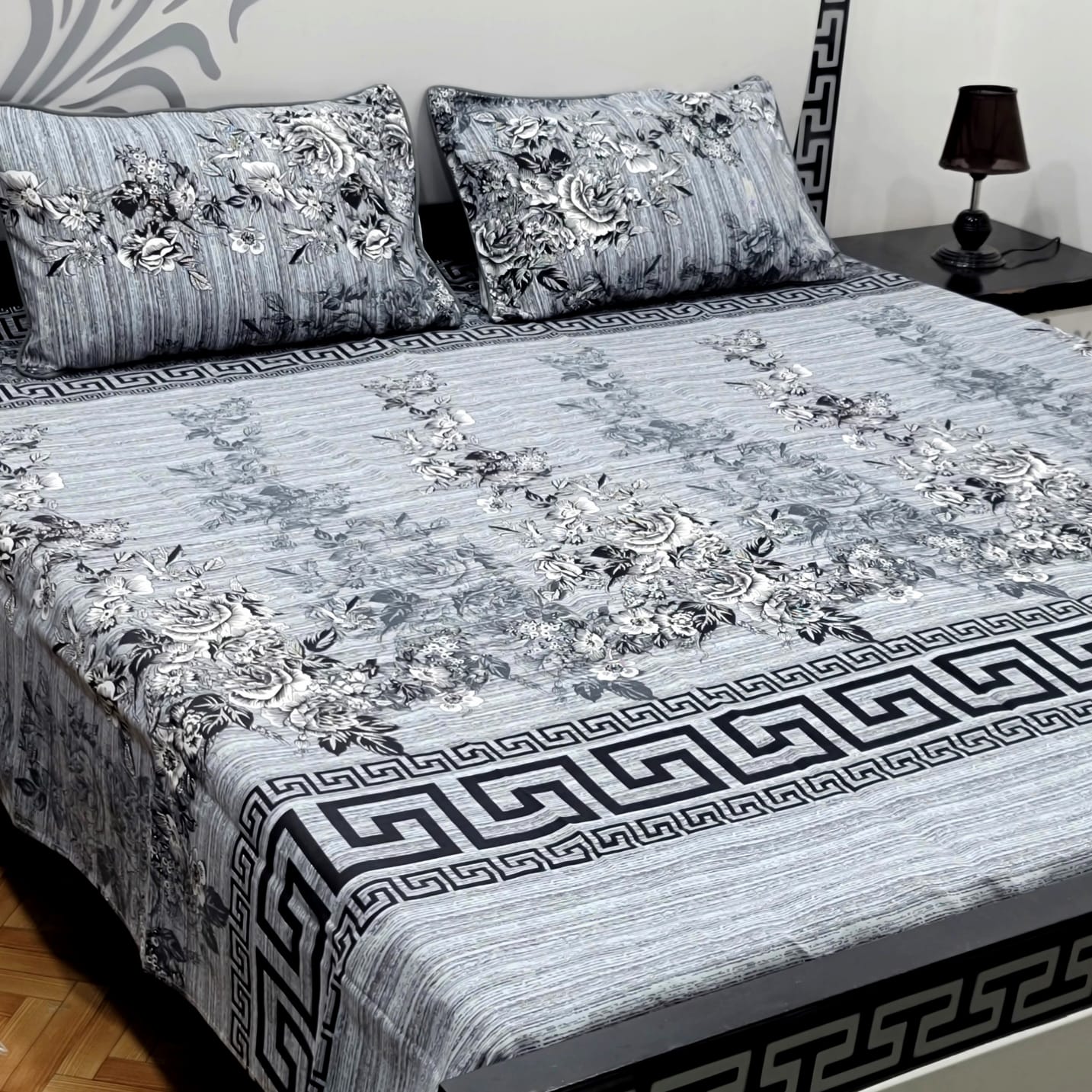 Cotton Satin King Size Bed Sheet STN 011