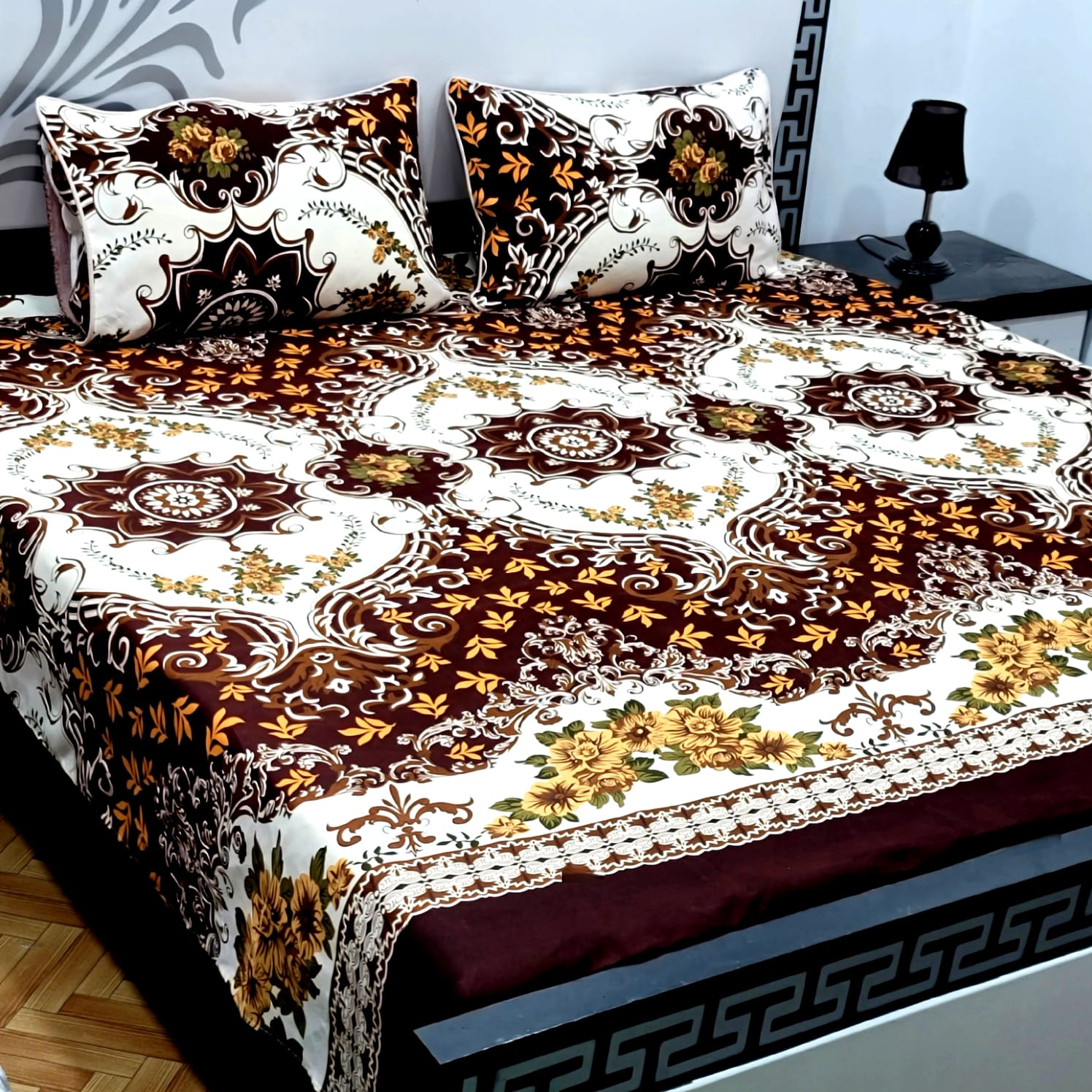 Cotton Satin King Size Bed Sheet STN 040