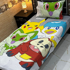 4 Pcs KIDS Single Pair Bedsheets (2x single bed sheets) KIDS 752