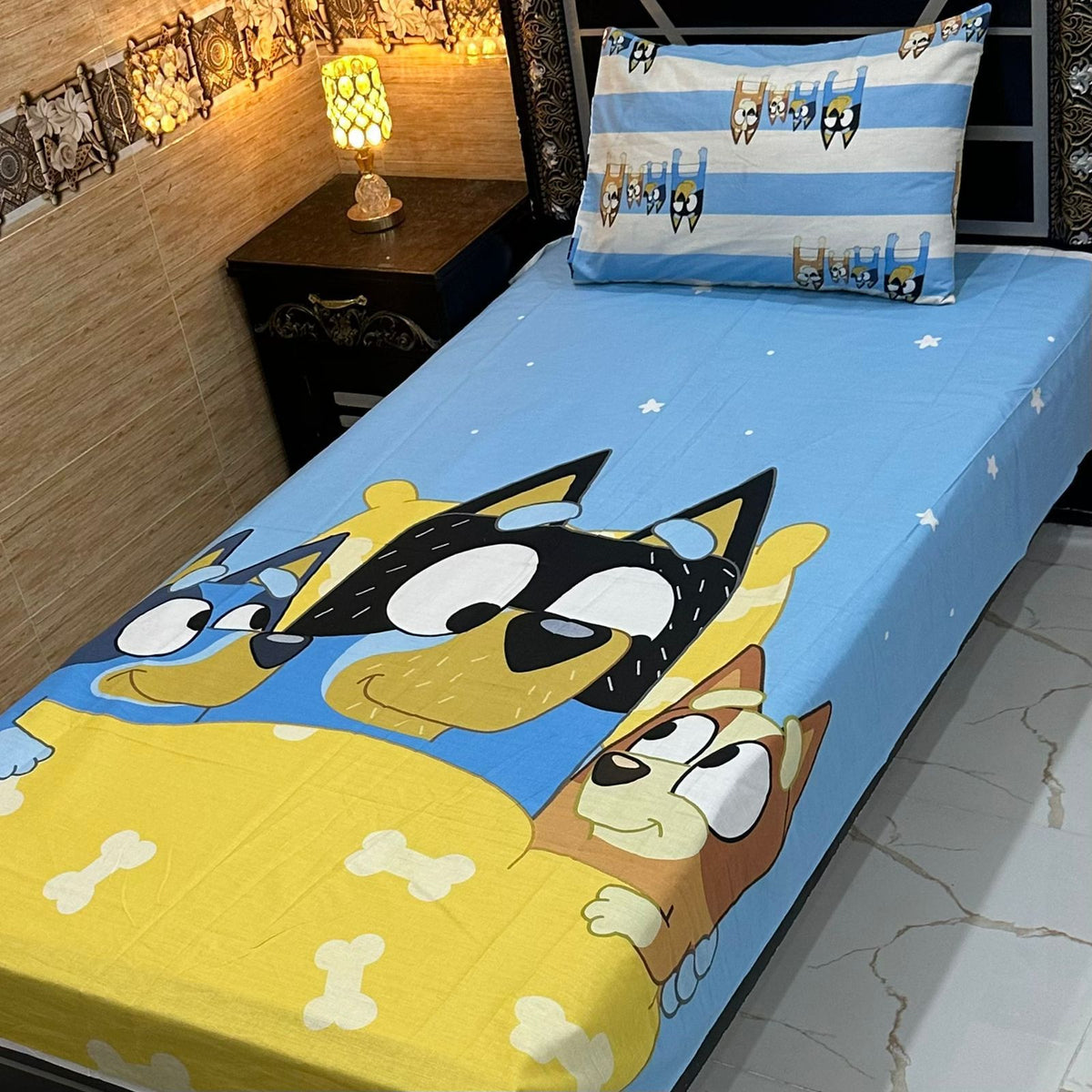 4 Pcs KIDS Single Pair Bedsheets (2x single bed sheets) KIDS 740