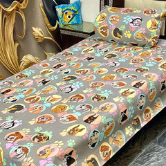 4 Pcs KIDS Single Pair Bedsheets (2x single bed sheets) KIDS 770