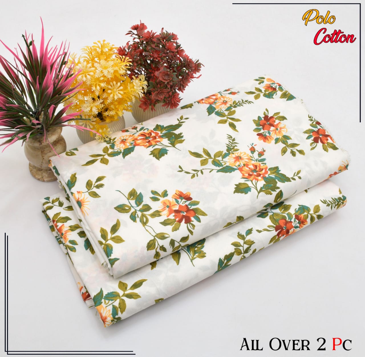 2 Piece – Cotton Digital Print Suit ( Design LS136)