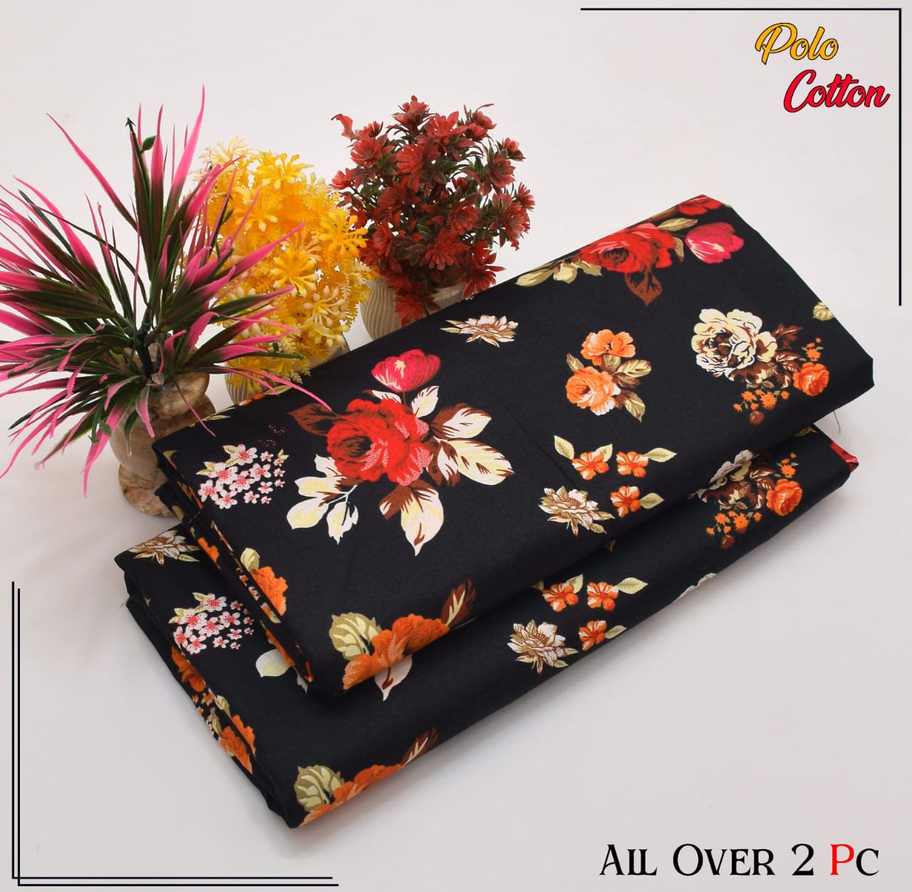 2 Piece – Cotton Digital Print Suit ( Design LS163)