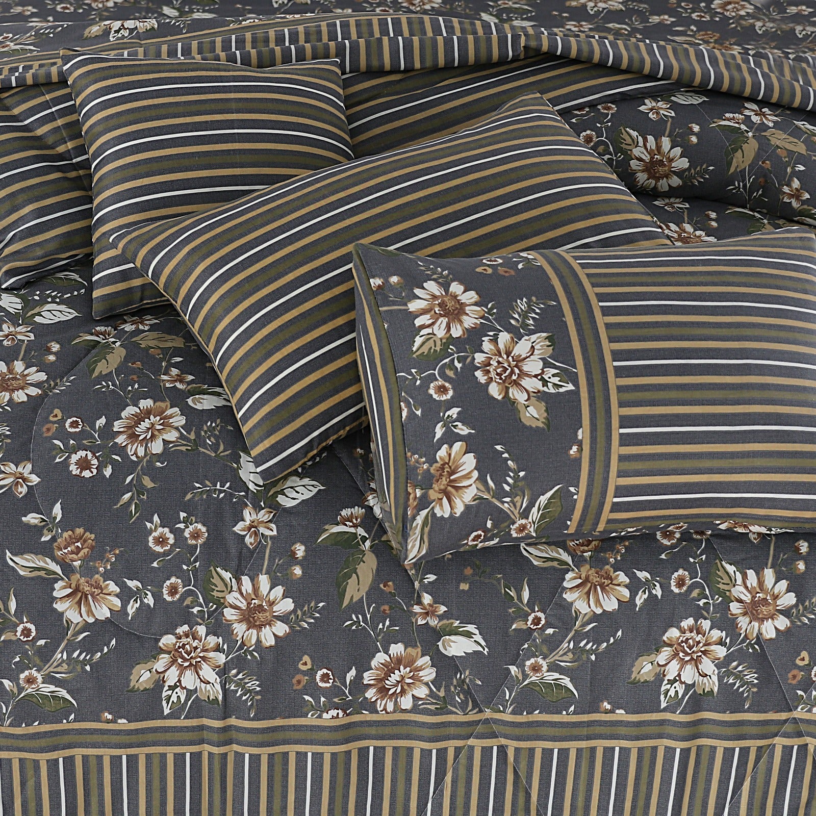 7 Pcs Comforter Set King Size Design KCC 00329