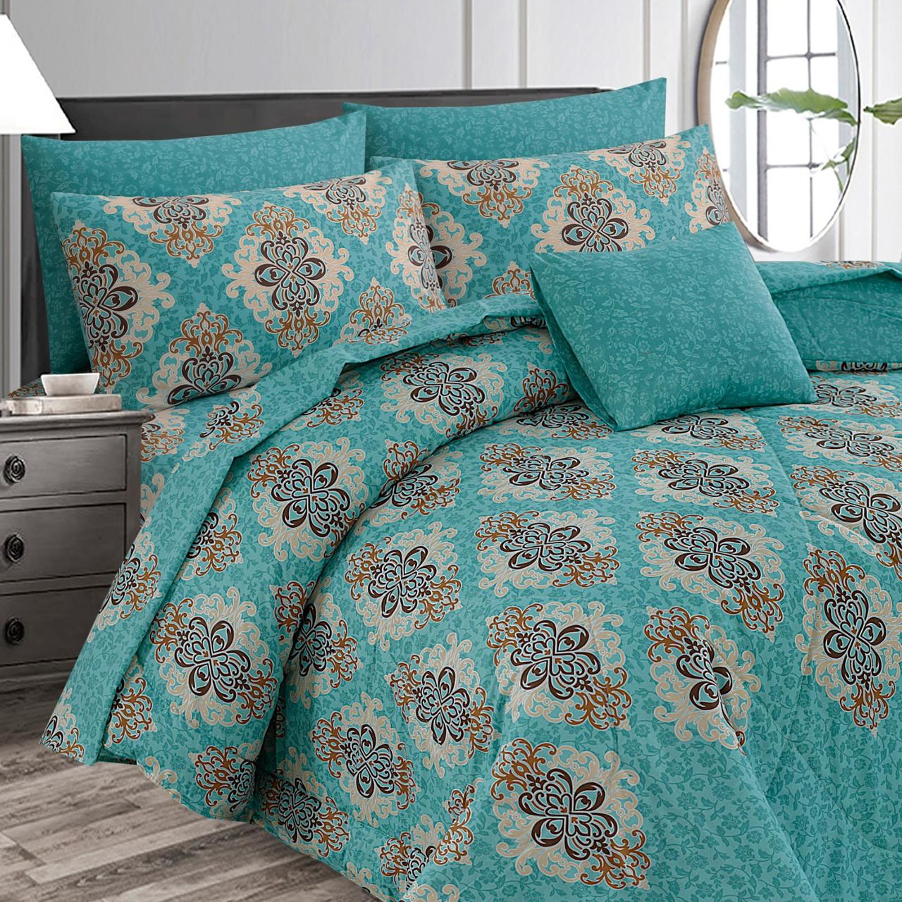 7 Pcs Comforter Set King Size Design KCC 00339