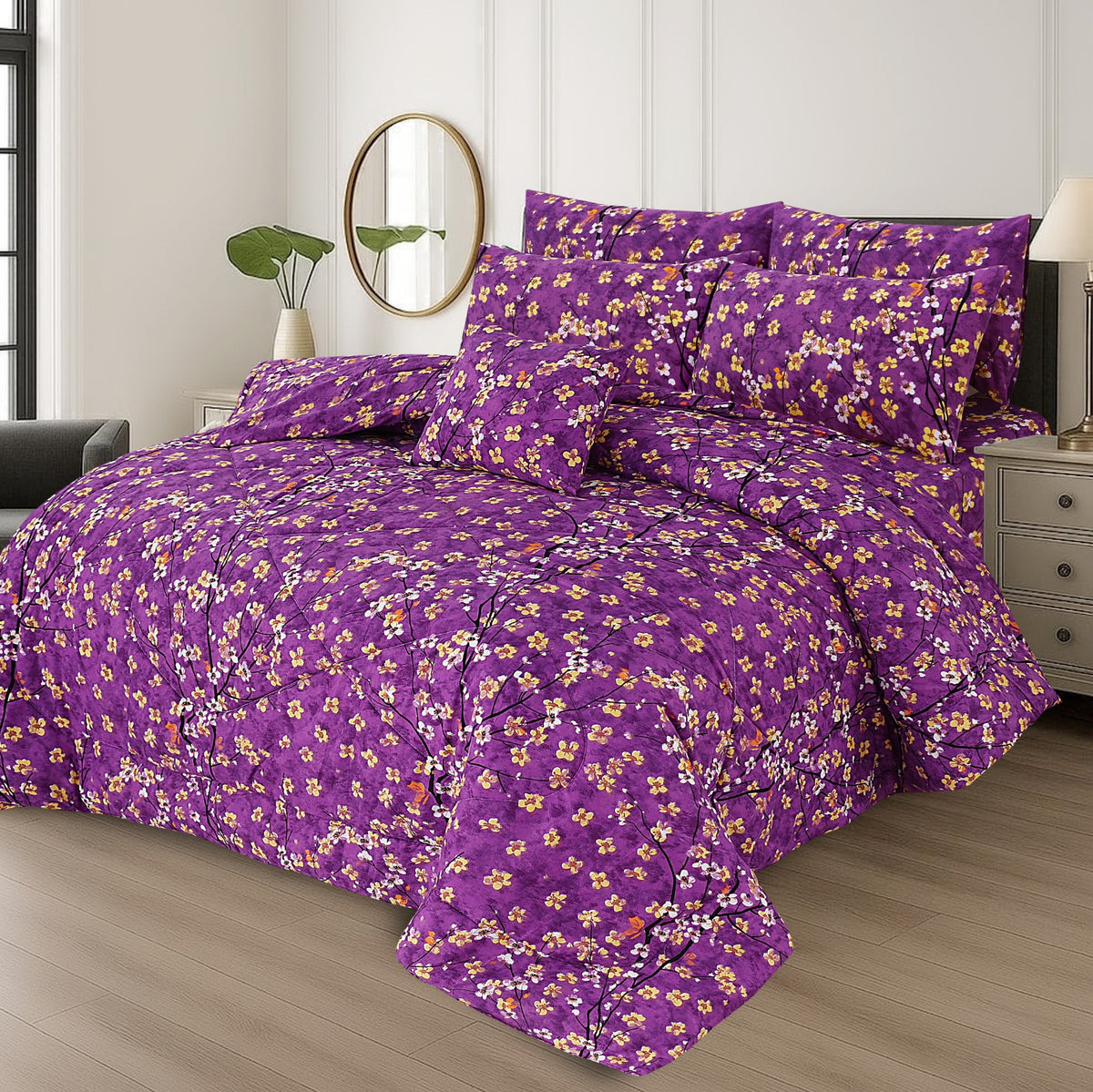7 Pcs Comforter Set King Size Design KCC 00344