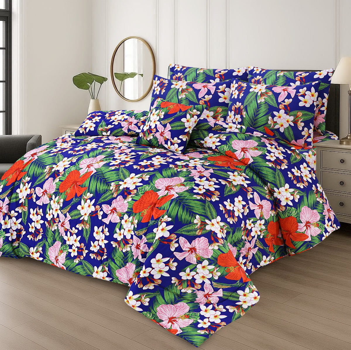 7 Pcs Comforter Set King Size Design KCC 00358