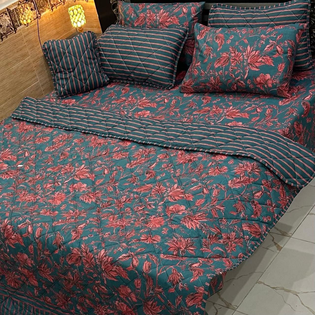 7 Pcs Comforter Set King Size Design KCC 00362