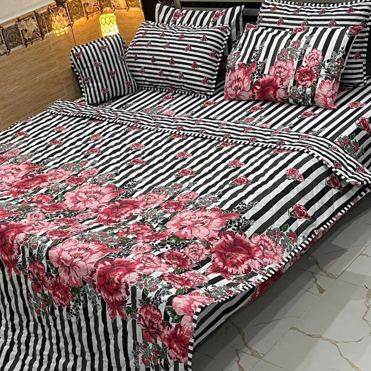 7 Pcs Comforter Set King Size Design KCC 00377