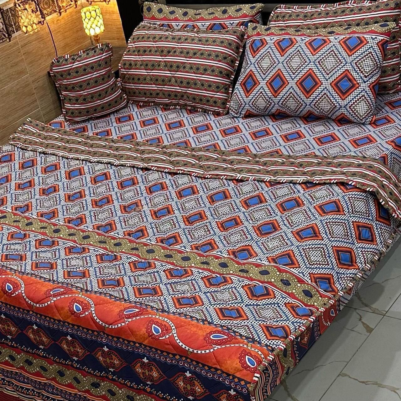 7 Pcs Comforter Set King Size Design KCC 00385