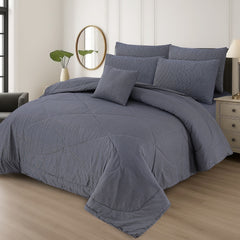 7 Pcs Comforter Set King Size Design KCC 00410