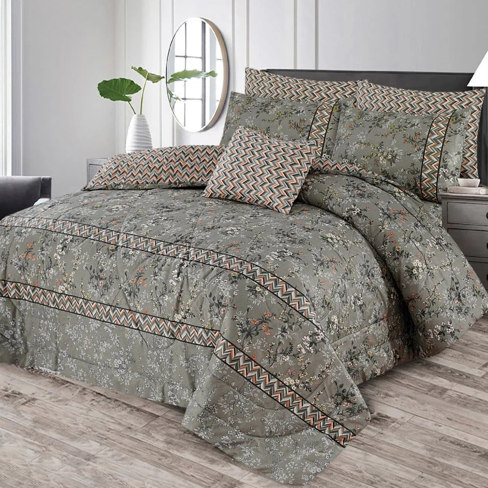 7 Pcs Comforter Set King Size Design KCC 00409