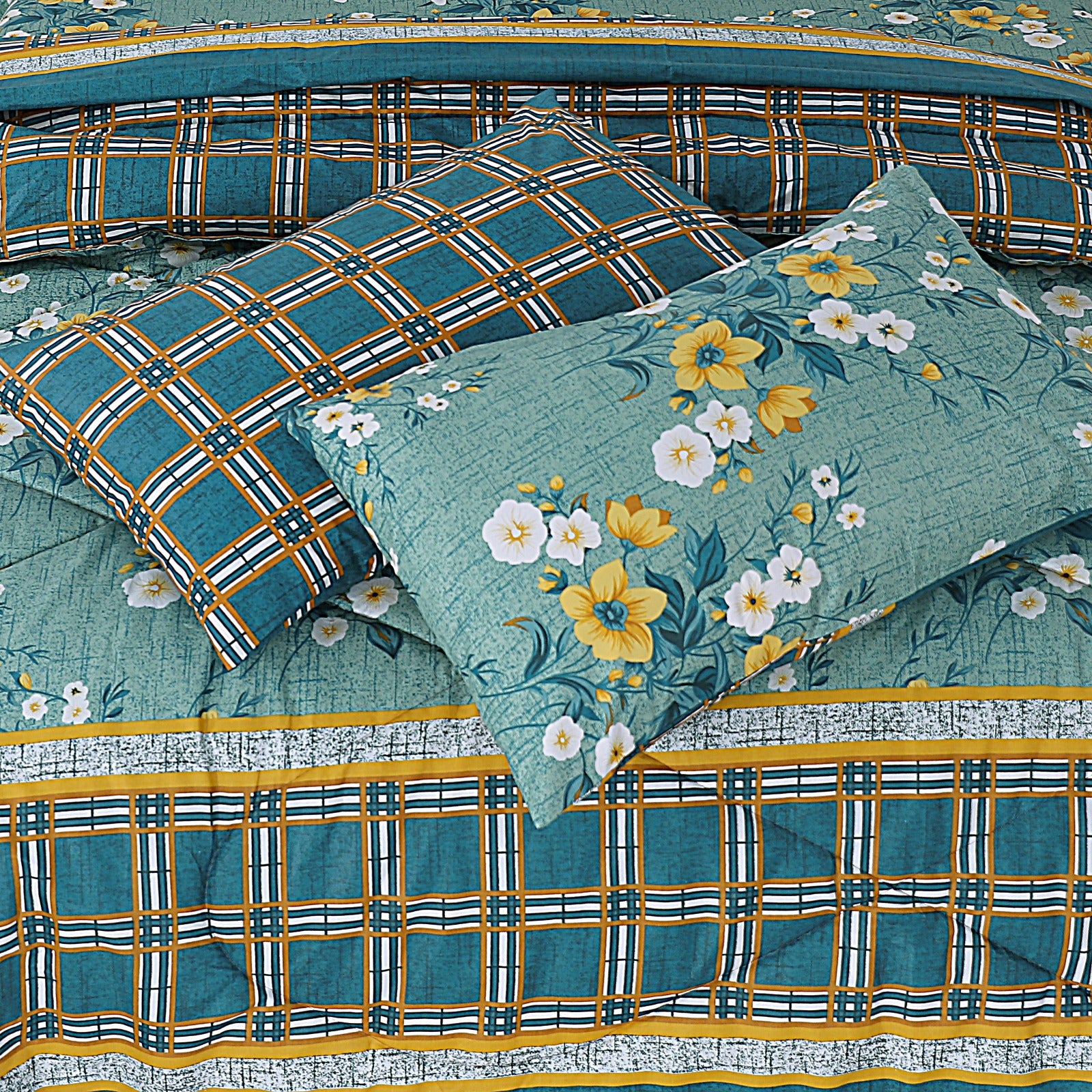 7 Pcs Comforter Set King Size Design KCC 00407