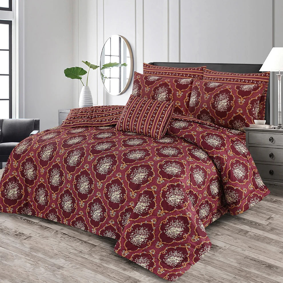 7 Pcs Comforter Set King Size Design KCC 00403