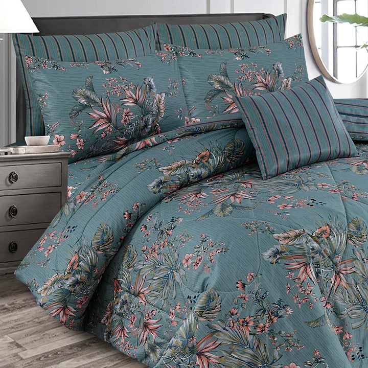 7 Pcs Comforter Set King Size Design KCC 00393