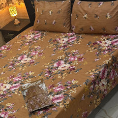 3PCS KING COTTON BED SHEET  B-8579