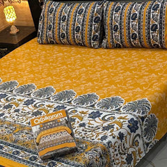 3PCS KING COTTON BED SHEET  B-8585