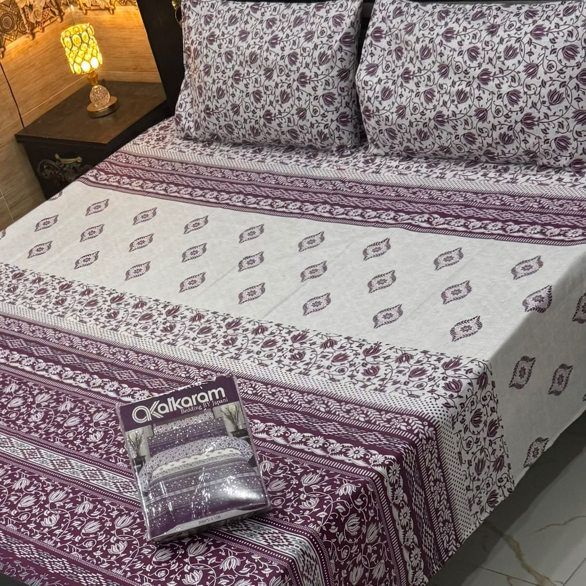 3PCS KING COTTON BED SHEET  B-839