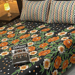 3PCS KING COTTON BED SHEET  B-845