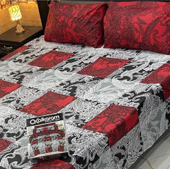 3PCS KING COTTON BED SHEET  B-8576